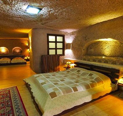 Kandovan Laleh Rocky Hotel, logi inuti ett fint berg